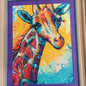 Completed diamond paintings one framed these are 30x20cm (12x8in) in size